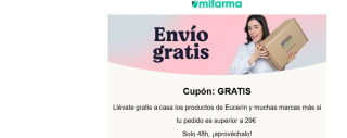 Envío gratis con compra mínima de 29€ desde Atida