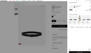 Cinturón de piel con hebilla efecto envejecido Springfield por solo 5,39€