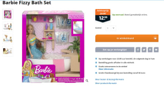 Barbie Fizzy Bath set voor €12,99 bij Trekpleister