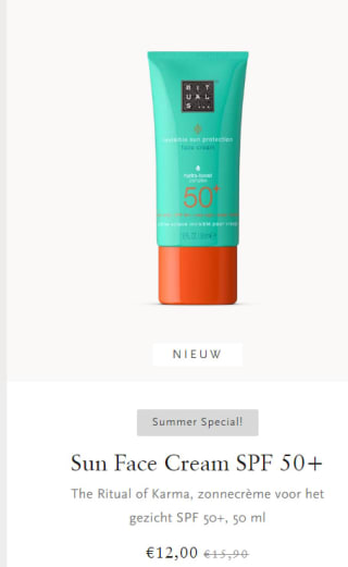 Probeer de nieuwe Face Cream SPF voor €12 bij Rituals