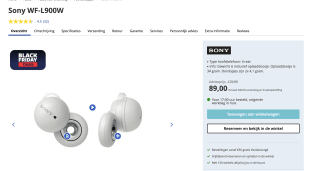 Sony WF-L900W in-ear oordopjes voor €89