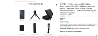 Marca BYINTEK P20 Mini proyector DLP 3D Cine por 198,89€