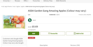 ASDA Garden Gang Amazing Apples for only £0.69
