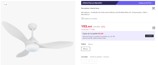 Ventiladores de techo a precios mínimos en Miravia desde solo 36€