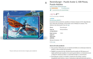 Puzzle Avatar 2, 500 Piezas marca Ravensburger por 4,37€