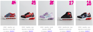 DISNEY - Zapatillas hasta 20€