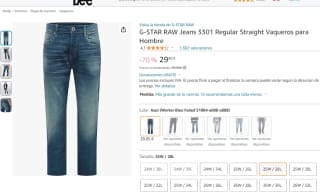 Vaqueros para hombre G-STAR RAW por 29.95€