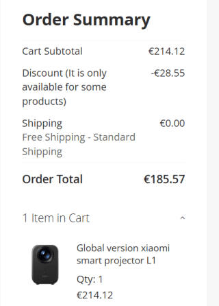 Xiaomi Smart Projector L1 200 Ansi voor €185,57 dmv code bij Gshopper