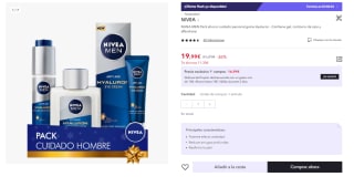 NIVEA MEN Pack ahorro cuidado personal - Contiene gel, contorno de ojos y affershave por 11.99€