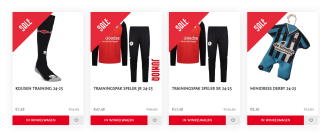 Tot 60% korting in de Sparta Fanshop