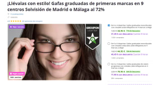 71% descuento gafas graduadas monofocales por 31,45€
