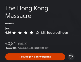 The Hong Kong Massacre voor €0,84 in de Playstation Store