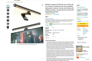Lampara Barra Luz Led Usb BlitzMax para Monitor 42cm por solo 17,49€