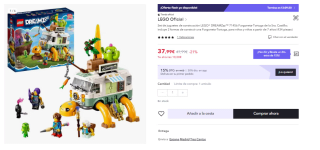 LEGO DREAMZzz Furgoneta Tortuga de la Sra. Castillo, Juguete Campervan 2 en 1, con Mateo y Zoey de 434 Piezas por 26.6€