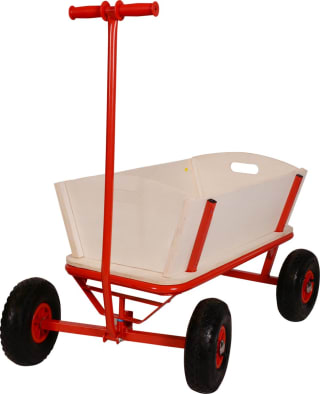 Bolderkar met Luchtbanden - Hout voor €39,99