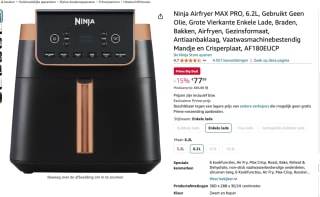 Ninja Airfryer XXL Max Pro - 6.2 liter voor €77,99