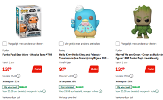 Diverse Funko pop vanaf €4,59 bij Bol