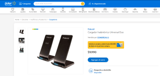 Cargador Polaroid Inalámbrico Universal Duo por $9.990