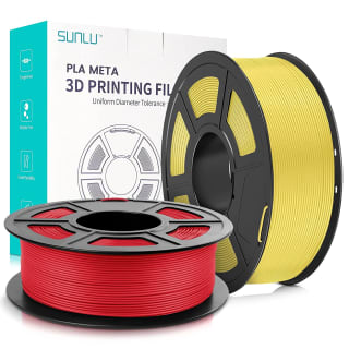SUNLU Meta PLA Filament 1.75mm 1kg rood + 1kg geel voor €22,99 bij Amazon