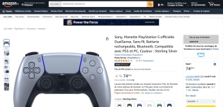 Manette PlayStation 5 officielle DualSense Sony à 74,99€
