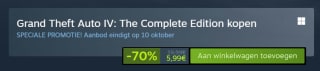 Grand Theft Auto IV: The Complete Edition voor €5,99 bij Steam