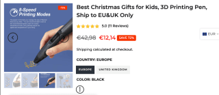 3D Printing Pen voor 12,14 euro