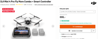 DJI Mini 4 Pro Fly More Combo + Smart Controller voor €899 bij Kamera Express