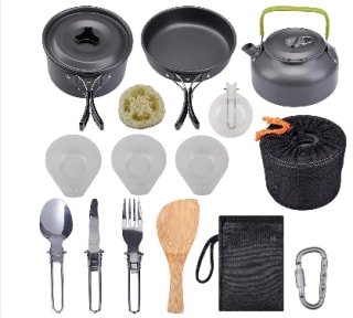 Set de cocina Rutta para camping de 13 piezas por $31.990
