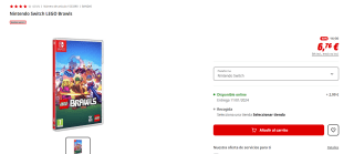 Videojuego LEGO Brawls Nintendo por 6,76€