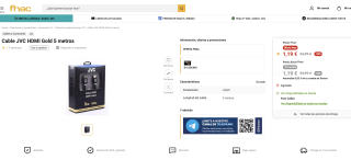 Cable JVC HDMI Gold 5 metros por solo 1,19€