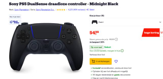 Sony PS5 DualSense draadloze controller - Midnight Black voor €54,99 bij Bol.