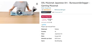 XXL muismat met Japanse prent voor €15,99 bij Amazon.nl