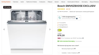 Bosch inbouw vaatwasser SMV6ZBX05E voor €879 bij Expert
