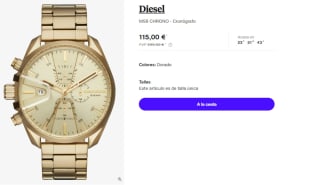Reloj Cronografo para Hombre Diesel MS9 CHRONO por 115€