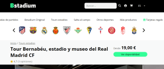 Tour Bernabéu, estadio y museo del Real Madrid CF desde 29€