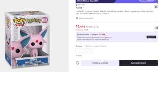 Funko Pop! Games: Pokémon - Espeon Mentali - Psiana, Vinilo, 9 cm por 8.06€