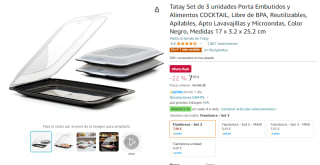 Tatay Set de 3 unidades Porta Embutidos y Alimentos por 7,99€