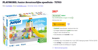 Playmobil Junior Avontuurlijke speeltuin (71703) voor €26,49 bij Bol