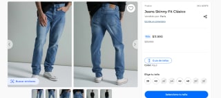Jeans Skinny Fit Clásico por $11.990