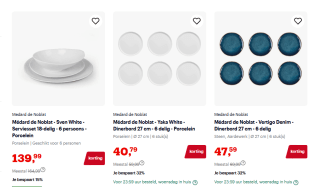 Tot 33% korting op Medard de Noblat servies bij Bol.