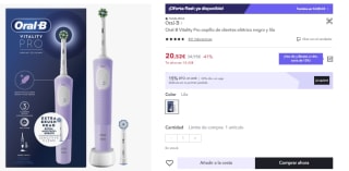 Cepillo Eléctrico Oral-B Vitality Pro por 14.36€