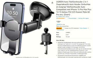 UGREEN Mobiele telefoonhouder voor in de auto €14,66 bij Amazon