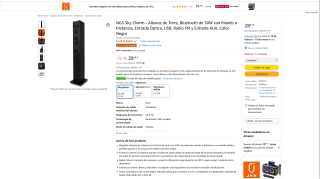 NGS Sky Charm Altavoz de Torre por 28,54€