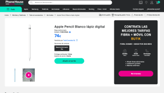 Apple Pencil Blanco lápiz digital a solo 74€