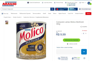 Composto Lácteo da Molico MultiGold de 350g - R$ 9,99