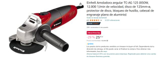 Einhell Amoladora angular TC-AG 125 de 850W por 25.45€