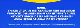 Lipton Ice Tea 20cl gratis bij een horecazaak met een terras via cashback