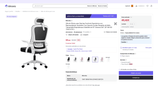 Mikomika Silla de Oficina para Gaming Ergonómica por 49,42€