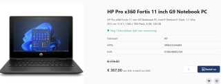 HP Pro x360 Fortis 11 inch G9 (59W41EA) voor €444,07 bij Beat-it