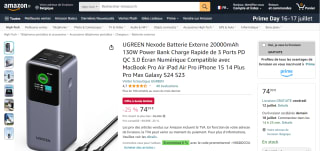 Batterie Externe 20000mAh UGREEN Nexode 130W Power Bank à 74,99€